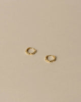 Ali Scalloped Huggie Hoops - Gold