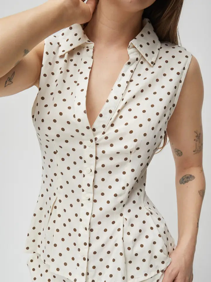 The Laura Polka Dot Top