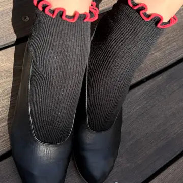 Petite Ruffled Modal Socks
