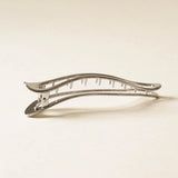 Long Metal Hair Claw Clip - Silver