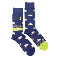 Jumping Sheep Mismatched Socks M