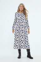 Seal Print Midi Dress