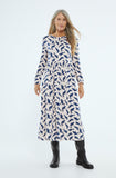 Seal Print Midi Dress