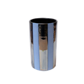 Striped Vase - Chrome & Blue