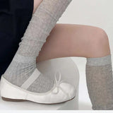 Ribbed Knee High Socks