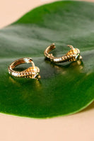 Cobra 18K Gold Plated Huggie Hoop Earring