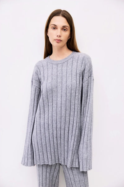 The Dakota Sweater - Heather Grey