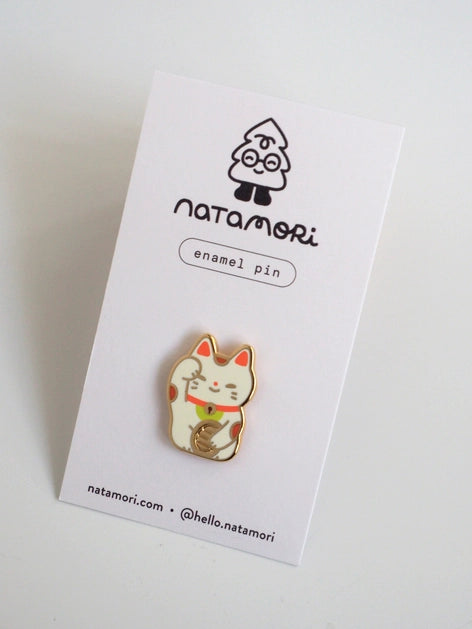 Lucky Cat Enamel Pin