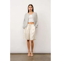 Lily Relaxed Fit Satin Long Shorts