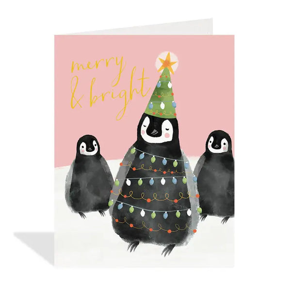 Merry & Bright Penguins Card