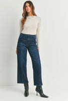 Seamed Utility Straight - Dark Denim