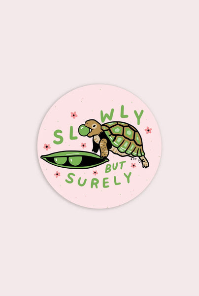 Slowly But Surely (Turtle) Vinyl Sticker