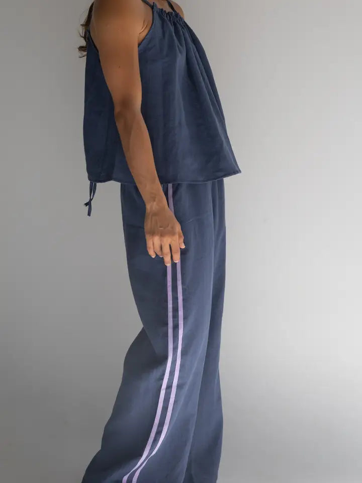 Linen Pant - Navy