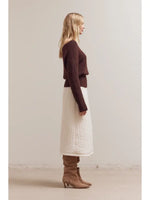 Off Shoulder Sweater - Aubergine