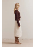 Off Shoulder Sweater - Aubergine