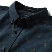 Scholar Oxford Woven - Dark Navy Crosshatch