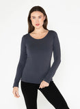 Bamboo Long Sleeve Scoop Neck Top