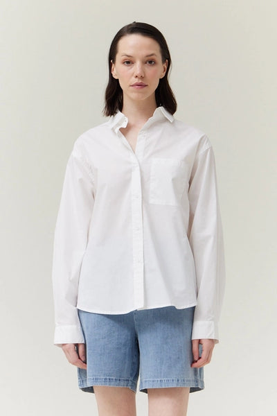 Long Sleeve Cotton Shirt - Off White