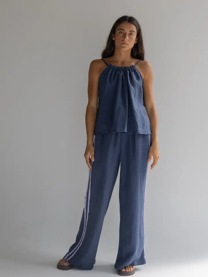 Linen Pant - Navy