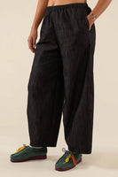 Denim Lantern Pant - Black