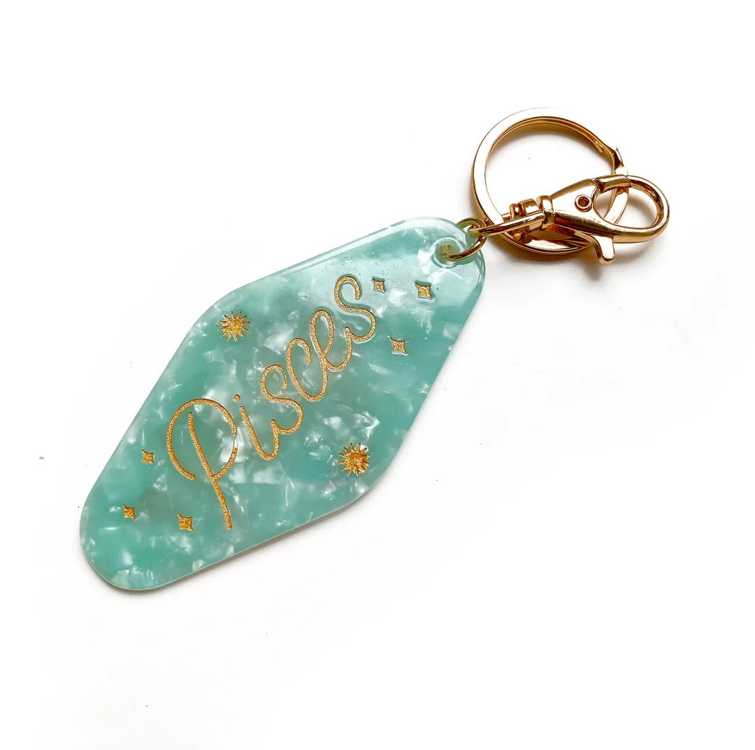 Horoscope Motel Keychain