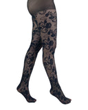 Fleur Lace Tights - Black
