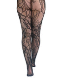Botanical Net Tights - Black