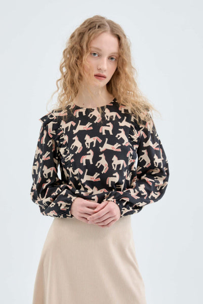 Horse print cheap blouse h&m