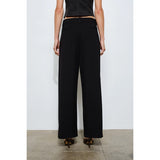 Renee Wide Leg Low Rise Pant - Black