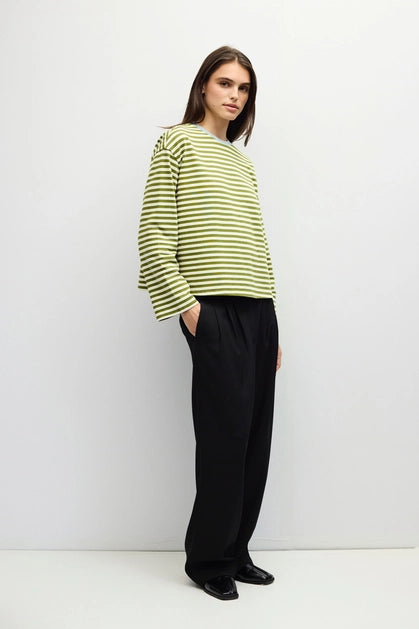 The Jessie Top - Olive/Cream/Blue