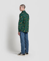 Crane Print Long Sleeve Shirt