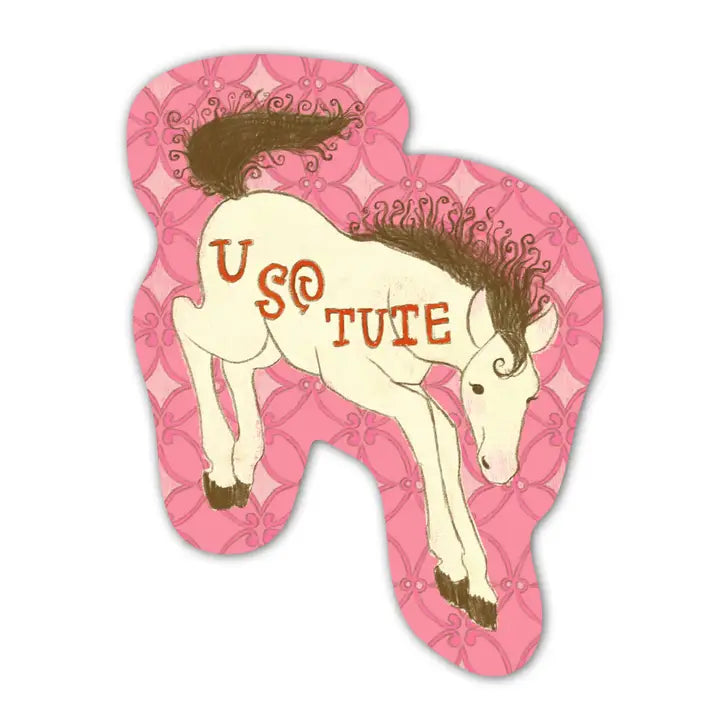 U So Tute Horse Sticker