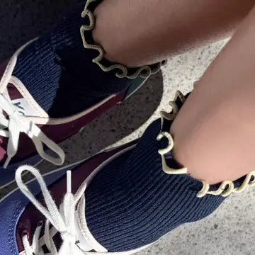Petite Ruffled Modal Socks