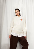 Aarin Oversized Fruit Embroidered Sweatshirt - Undyed