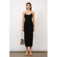 Amaris Black Knit Maxi Dress