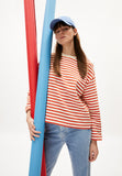 Frankaa Stripe Sweatshirt - Emergency Red/Undyed