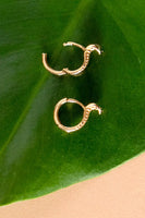 Cobra 18K Gold Plated Huggie Hoop Earring