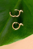 Cobra 18K Gold Plated Huggie Hoop Earring