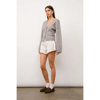 Eden Fitted Button-Up Cardigan - Grey
