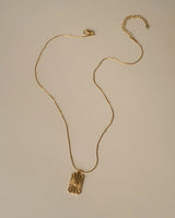 Rectangle Flower Burst Necklace