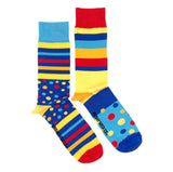 Stripe & Dot Mismatched Socks M