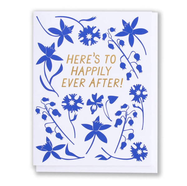 Happily Ever After Foil & Floral Card