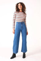 Long Sleeve Baby Rib Tee - Dazed Stripe Brick