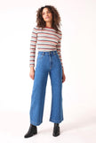 Long Sleeve Baby Rib Tee - Dazed Stripe Brick