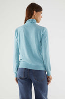 Light Blue Mock Neck Sweater