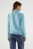 Light Blue Mock Neck Sweater