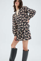 Horse Print Long Sleeve Top