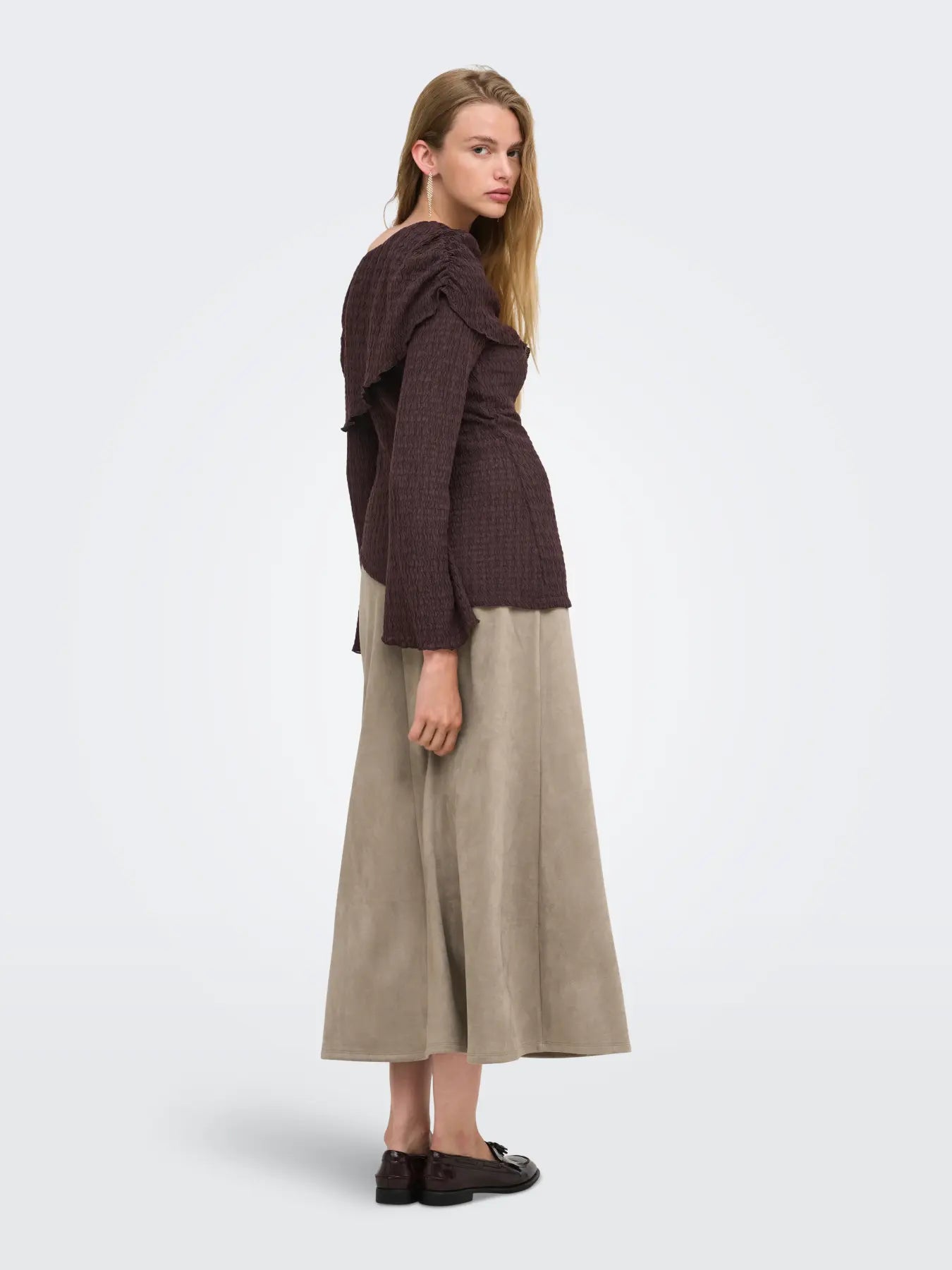 Lilse Long Sleeve Off-Shoulder Top