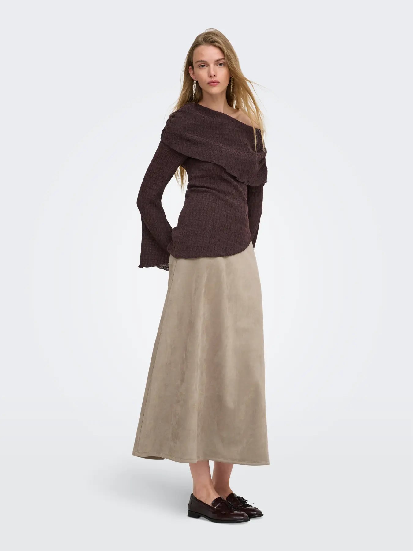 Lilse Long Sleeve Off-Shoulder Top