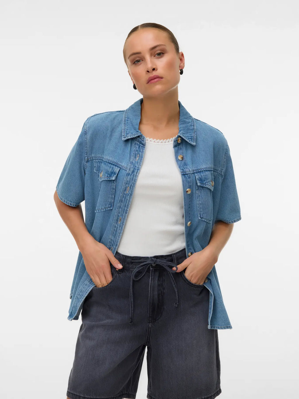 Sigga Denim Shirt - Light Blue Denim